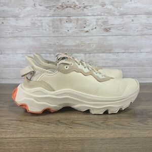 Sorel Womens Kinetic Breakthru City Cream and Orange Chunky Running Sneaker 10.5